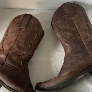 Men's Brown Leather Cowboy Boots